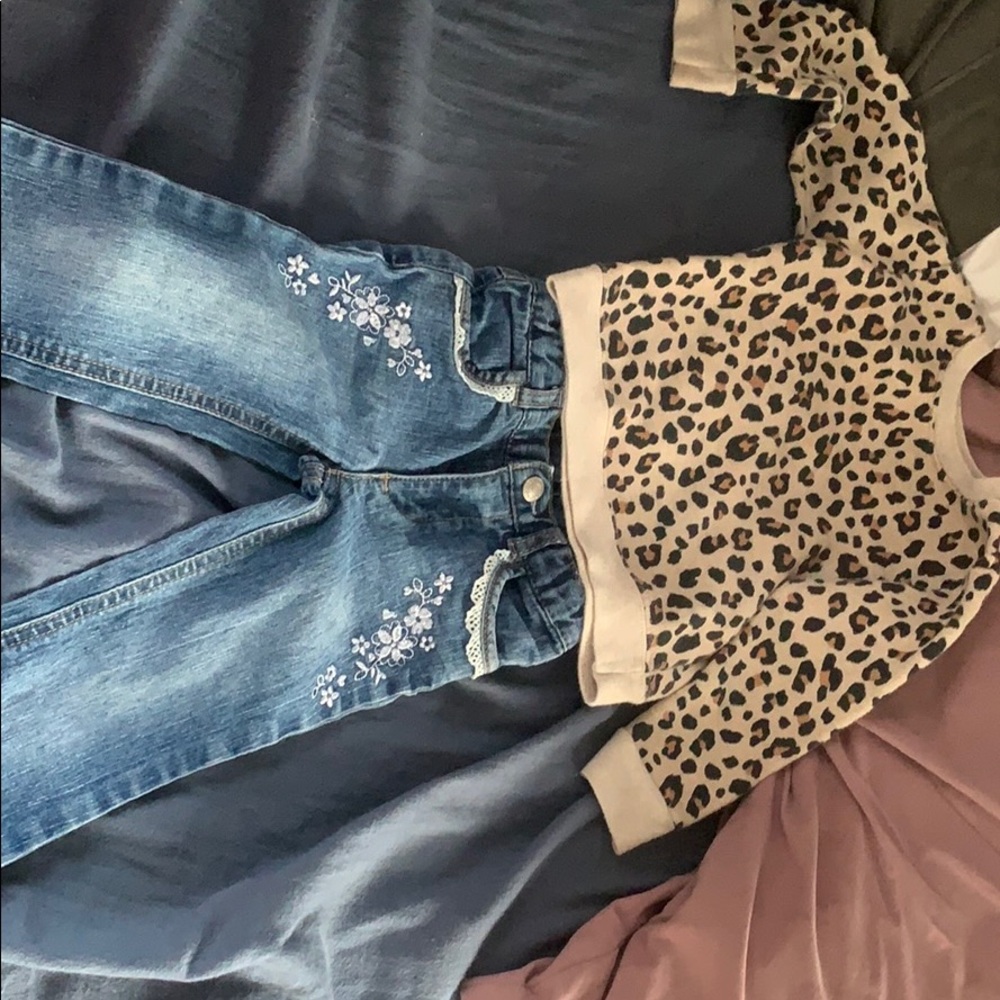 Toddler Girl Jean and Sweatshirt Set